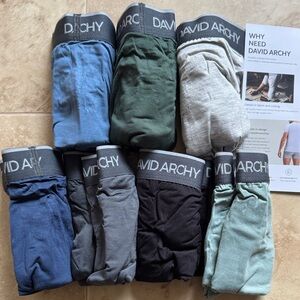 David Archy 7 pack NWT Boxer Briefs Medium Assorted Colors
